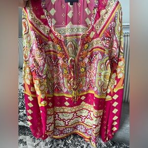 Hale Bob Silk tie blouse Size S